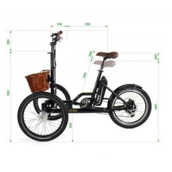 Tricycle electrique adulte 2 roues avant Etnnic City 2.0