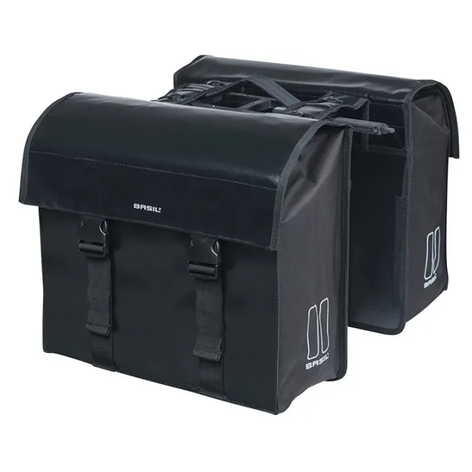 Sacoches arrieres Basil Urban Mik pour vélo, fermeture boucle - Velonline