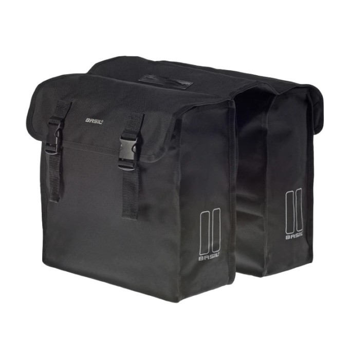 Sacoches arrieres Basil XL pour velo, fermeture boucle - Velonline