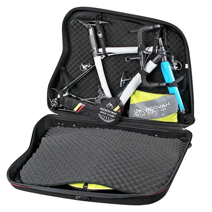 Valise de transport vélo thermoformée avec roulettes