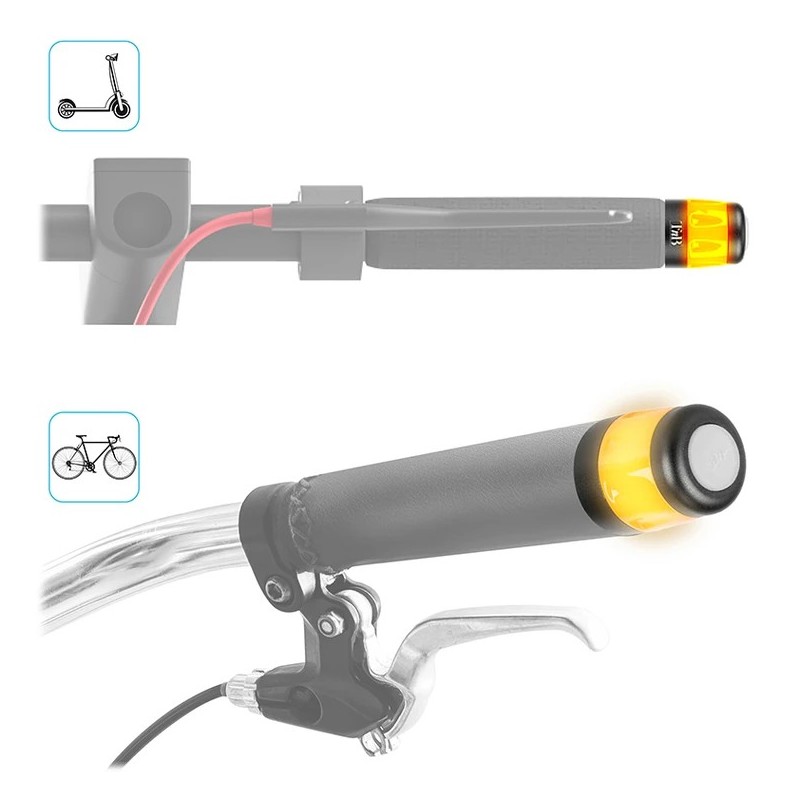Eclairage clignotants embout de Guidon Vélo Urban moov - velonline